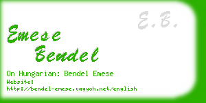 emese bendel business card